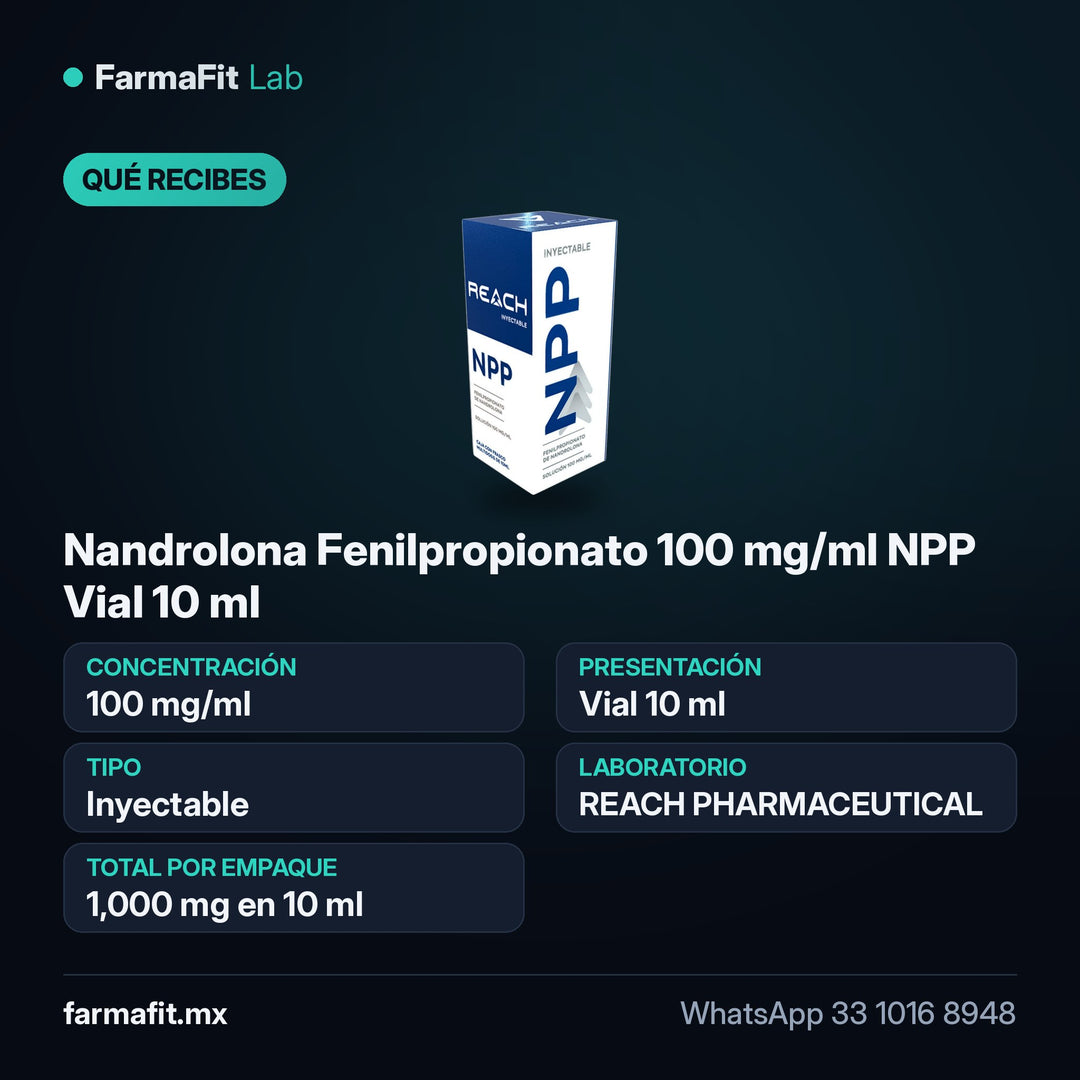 Qué recibes: Nandrolona Fenilpropionato 100 mg/ml NPP Vial 10 ml - REACH PHARMACEUTICAL