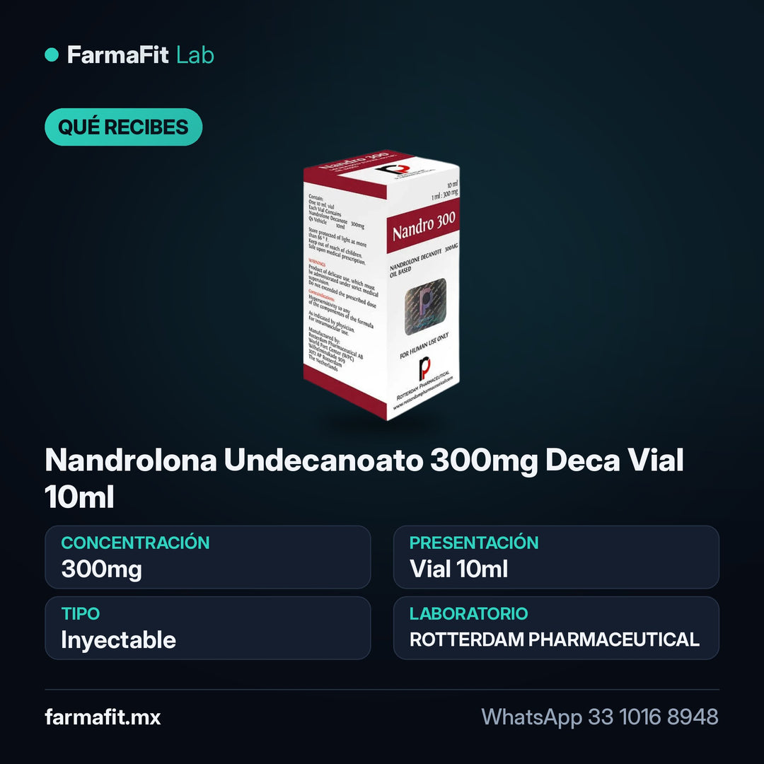 Qué recibes: Nandrolona Undecanoato 300mg Deca Vial 10ml - ROTTERDAM PHARMACEUTICAL