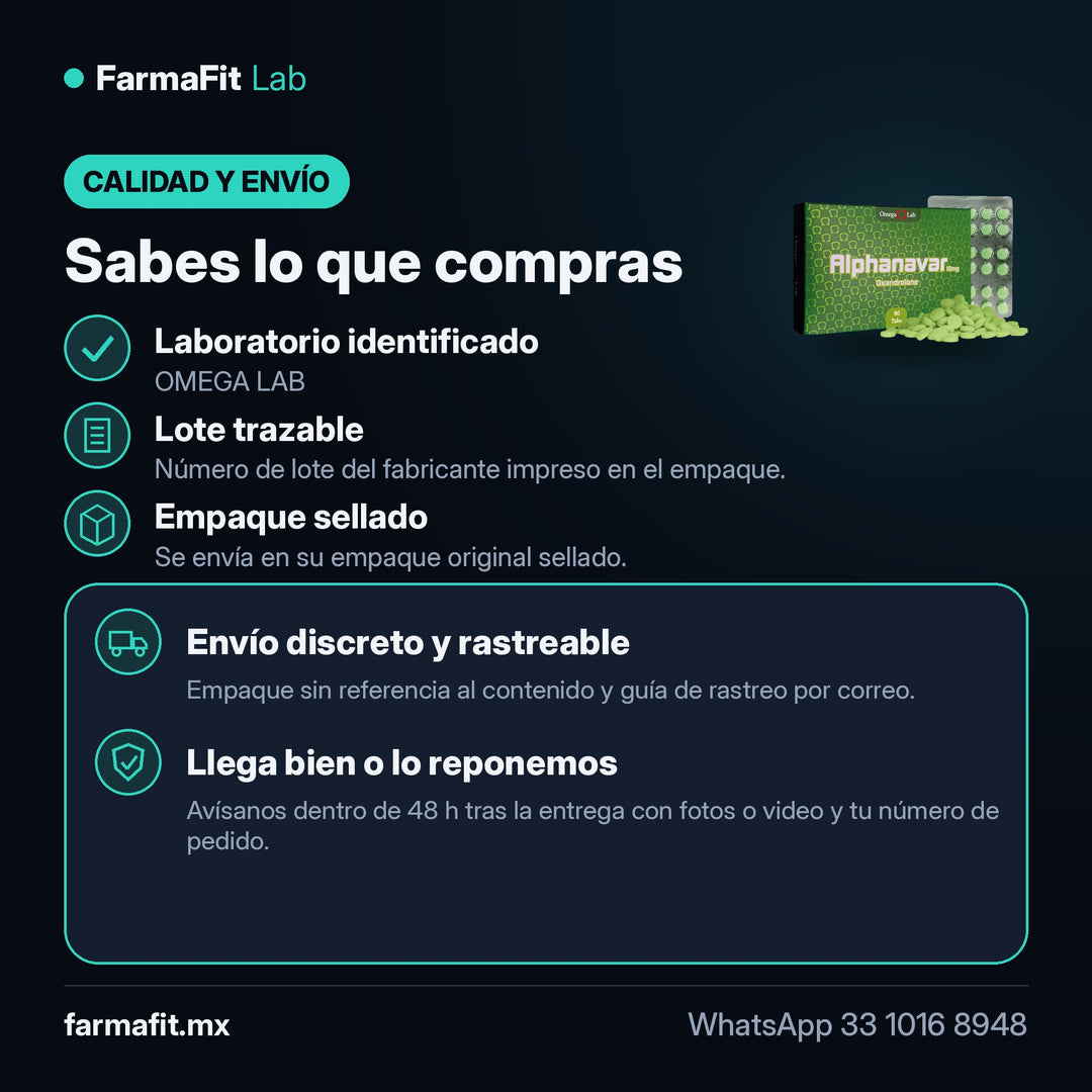 Calidad y envío: Oxandrolona 10 mg Alphanavar 90 Tabletas - OMEGA LAB – FarmaFit