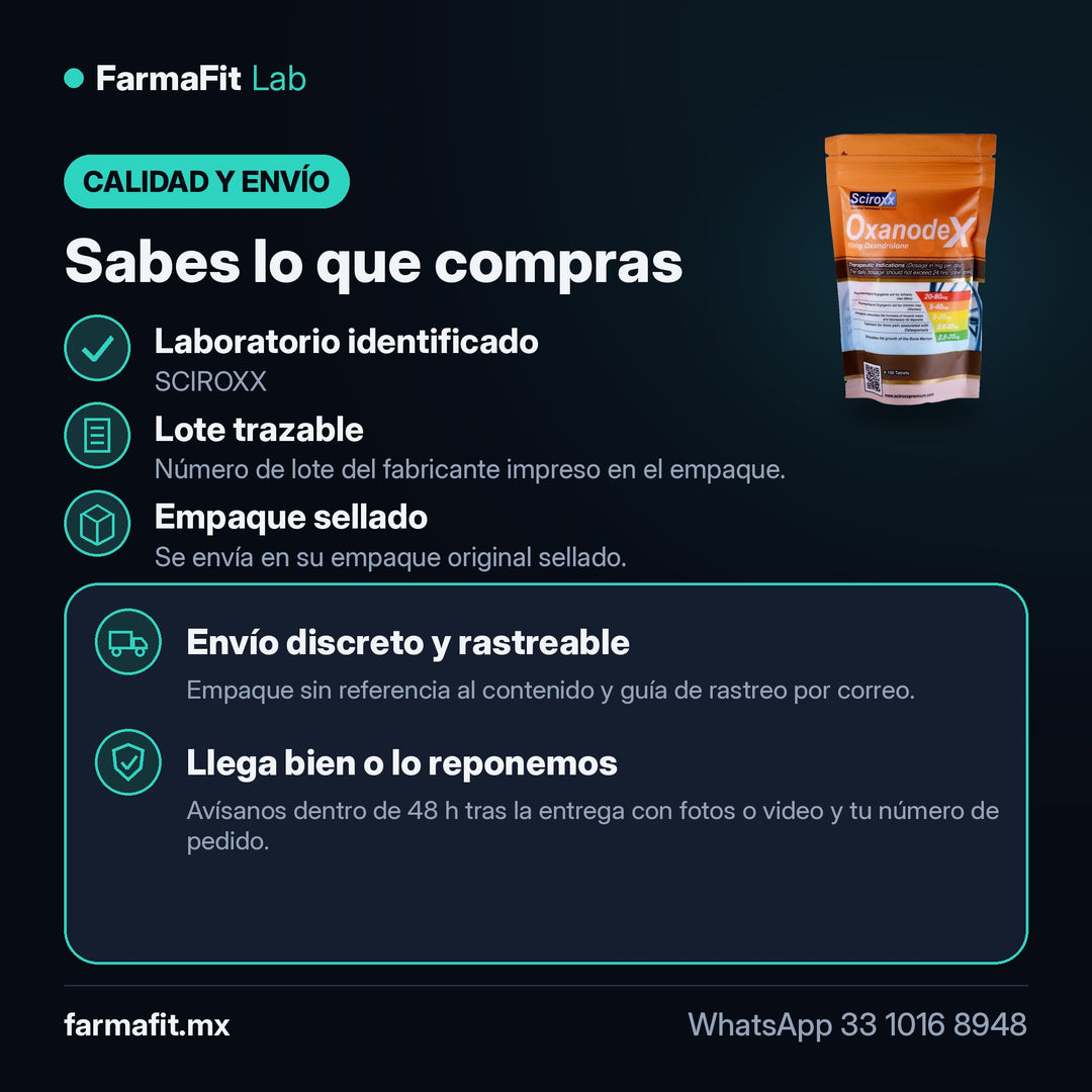 Calidad y envío: Oxandrolona 10 mg Oxanodex 100 Tabletas - SCIROXX – FarmaFit
