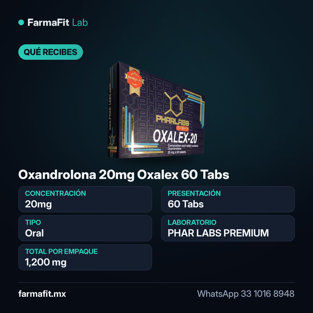Qué recibes: Oxandrolona 20mg Oxalex 60 Tabs - PHAR LABS PREMIUM