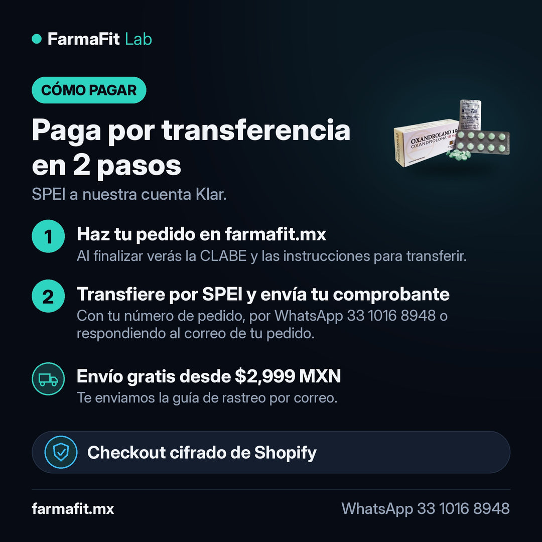 Cómo pagar por transferencia SPEI: Oxandrolona Oxandroland 10mg / 50 comprimidos - LANDERLAN – FarmaFit