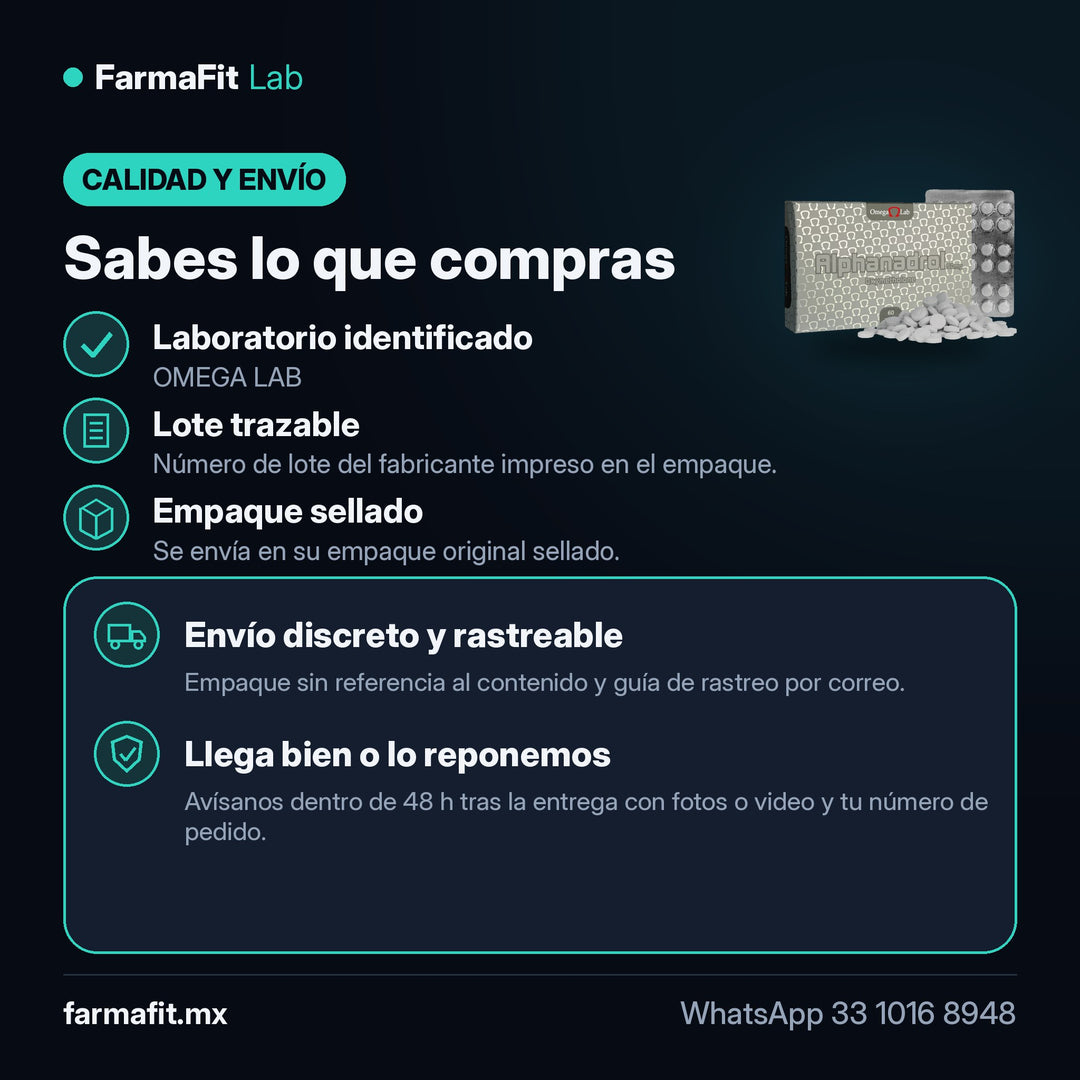 Calidad y envío: Oximetolona 50 mg Alphanadrol 60 Tabletas - OMEGA LAB – FarmaFit