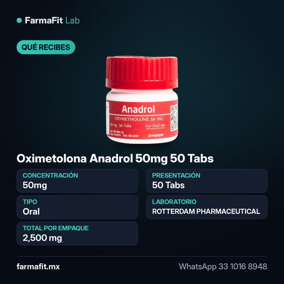 Qué recibes: Oximetolona Anadrol 50mg 50 Tabs - ROTTERDAM PHARMACEUTICAL