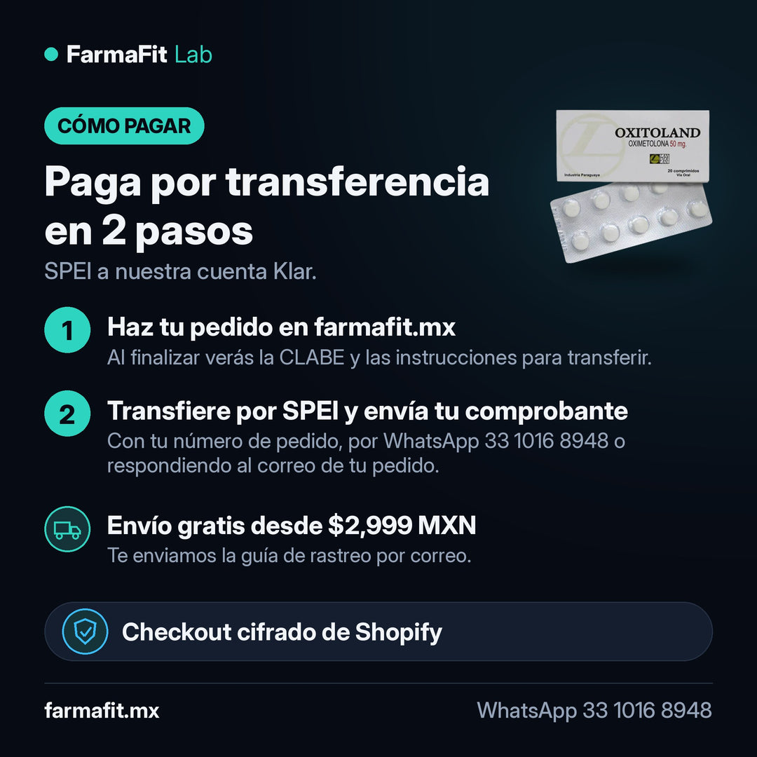 Cómo pagar por transferencia SPEI: Oximetolona Oxitoland - LANDERLAN – FarmaFit