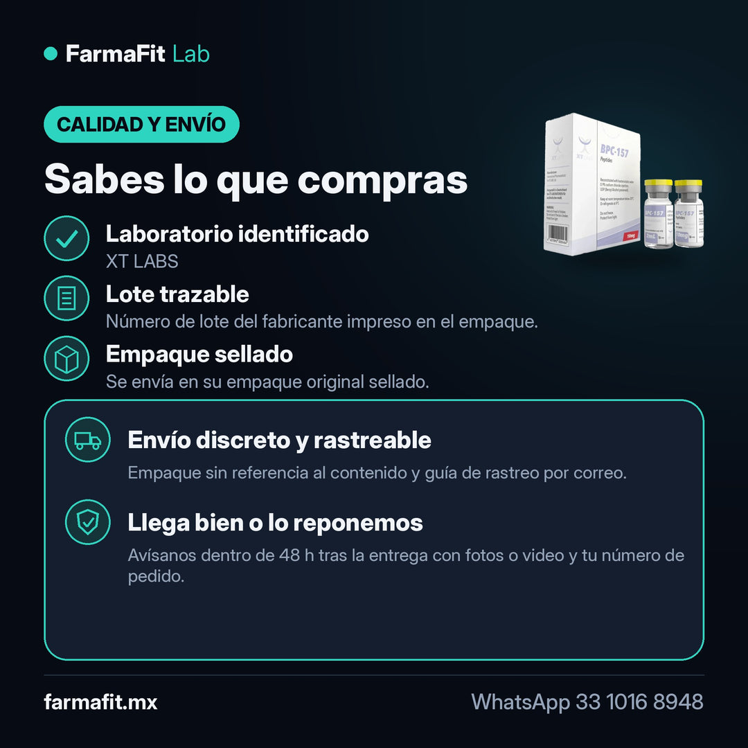 Calidad y envío: BPC-157 10mg Péptido de Recuperación Vial - XT LABS – FarmaFit