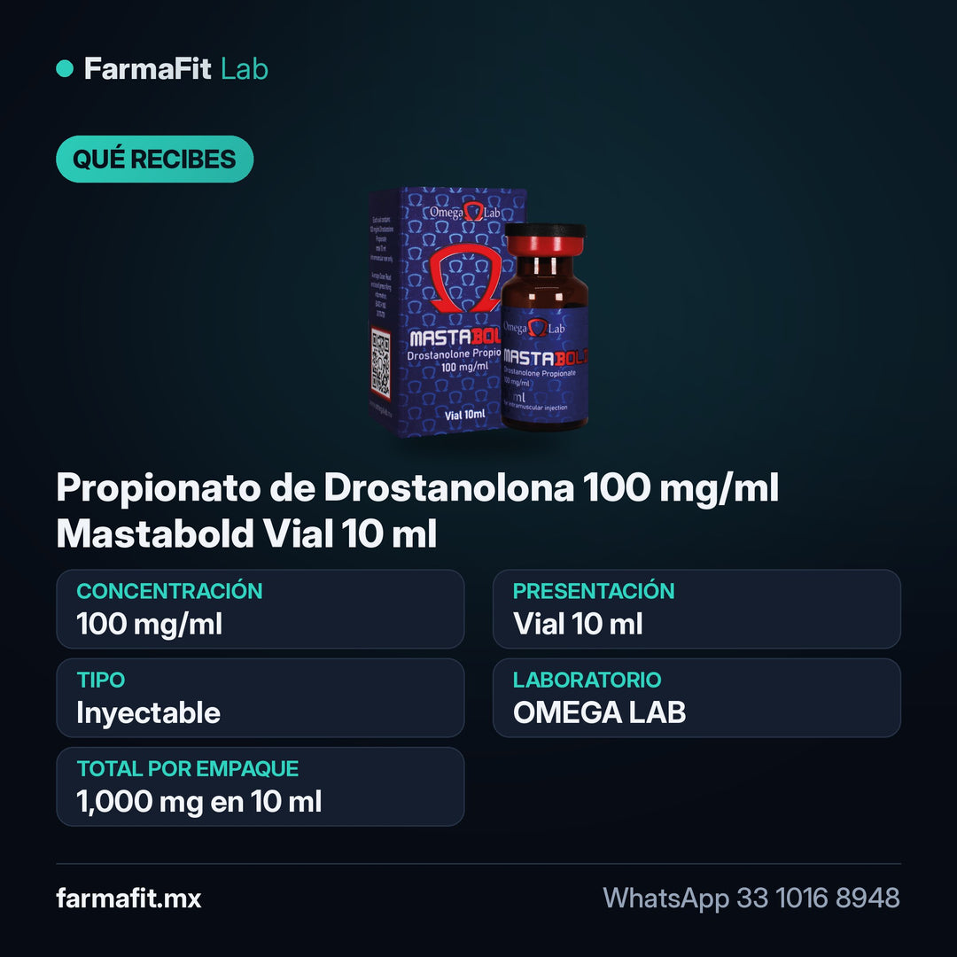 Qué recibes: Propionato de Drostanolona 100 mg/ml Mastabold Vial 10 ml - OMEGA LAB