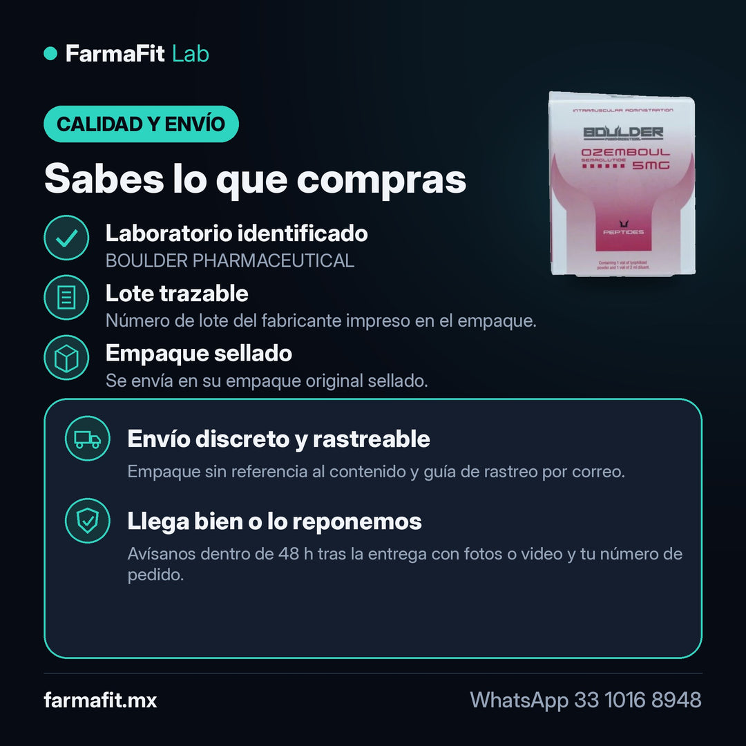 Calidad y envío: Semaglutida 5 mg Péptido Vial - BOULDER PHARMACEUTICAL – FarmaFit