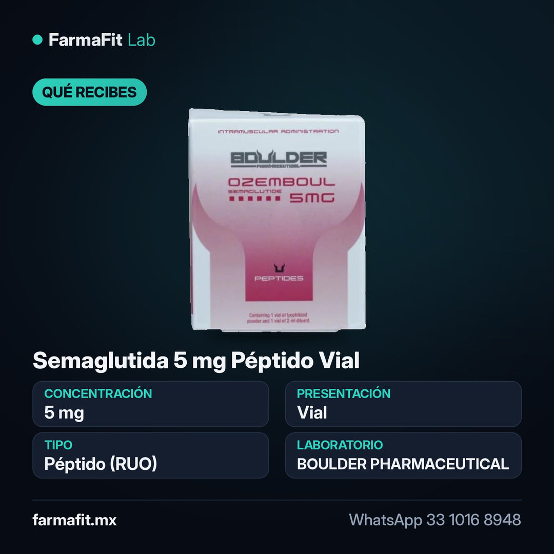 Qué recibes: Semaglutida 5 mg Péptido Vial - BOULDER PHARMACEUTICAL