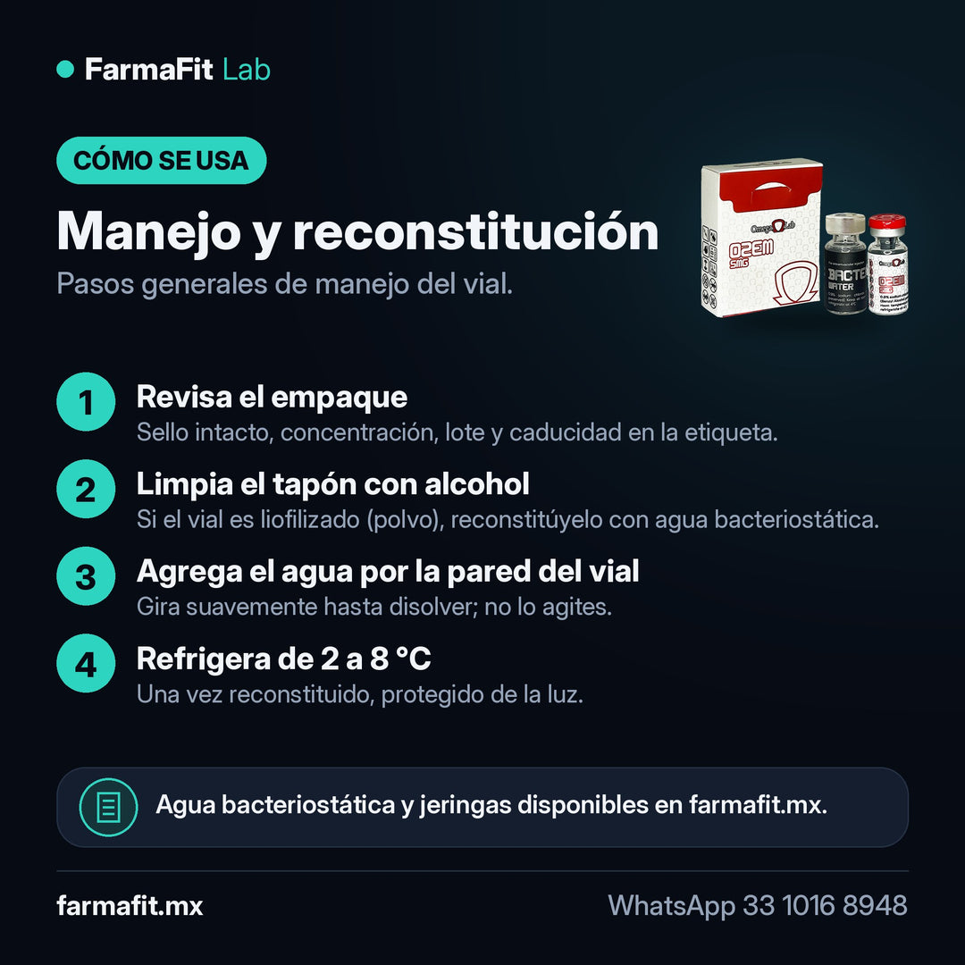 Manejo y reconstitución: Semaglutida 5 mg Péptido Vial - OMEGA LAB