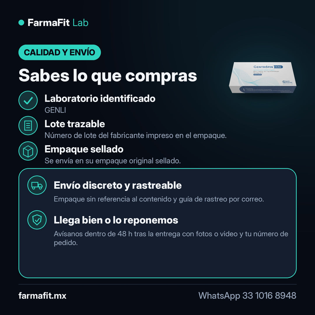 Calidad y envío: Somatropina HGH 80 UI Gentropin Kit - GENLI – FarmaFit