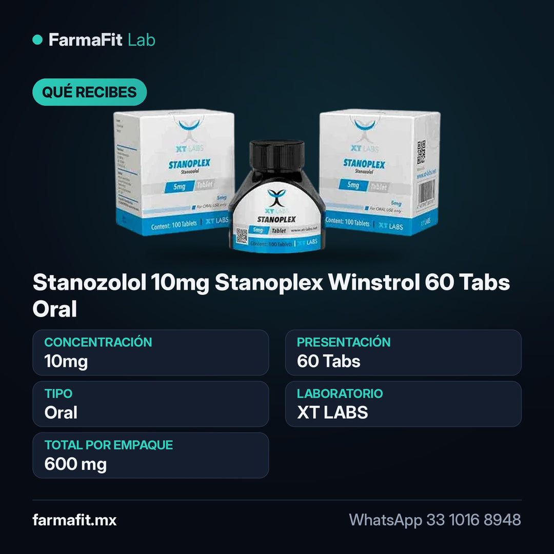 Qué recibes: Stanozolol 10mg Stanoplex Winstrol 60 Tabs Oral - XT LABS