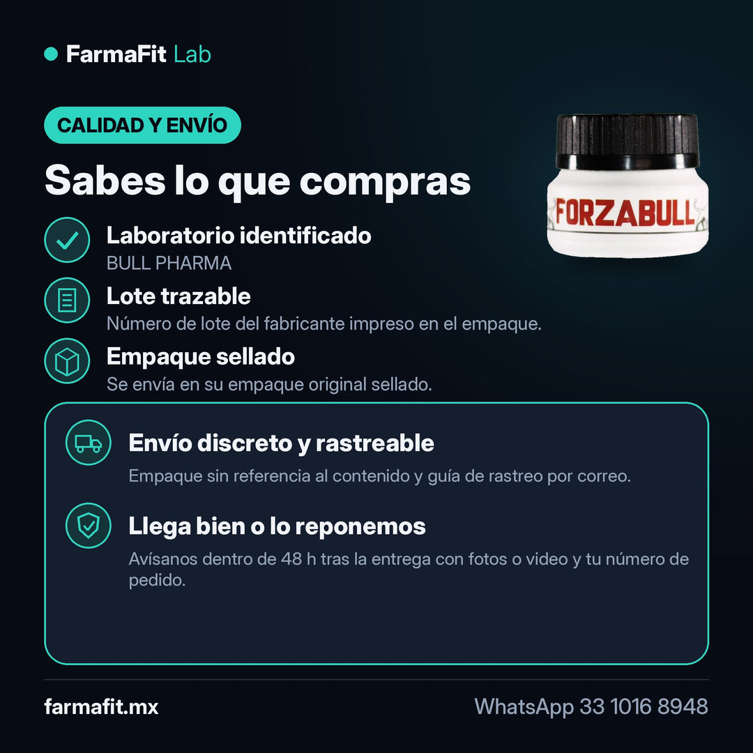 Calidad y envío: Tadalafil 5 mg Forzabull 50 Tabletas - BULL PHARMA – FarmaFit