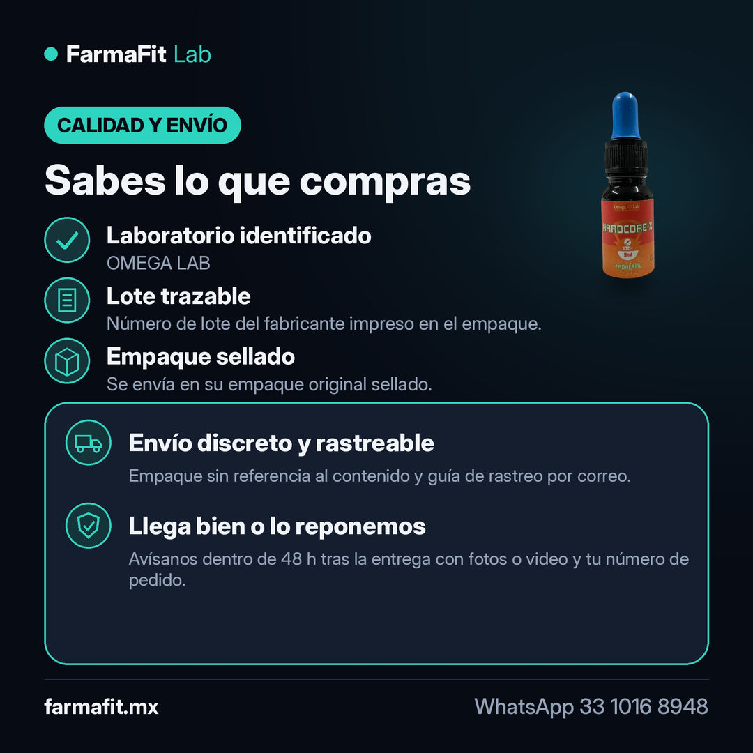 Calidad y envío: Tadalafil Hardcore X Gotero 5 ml - OMEGA LAB – FarmaFit