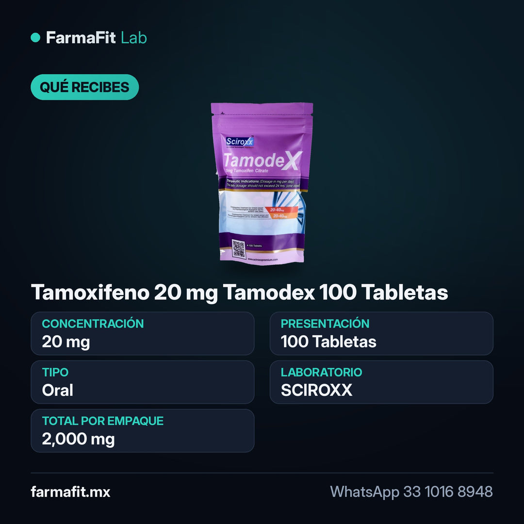 Qué recibes: Tamoxifeno 20 mg Tamodex 100 Tabletas - SCIROXX