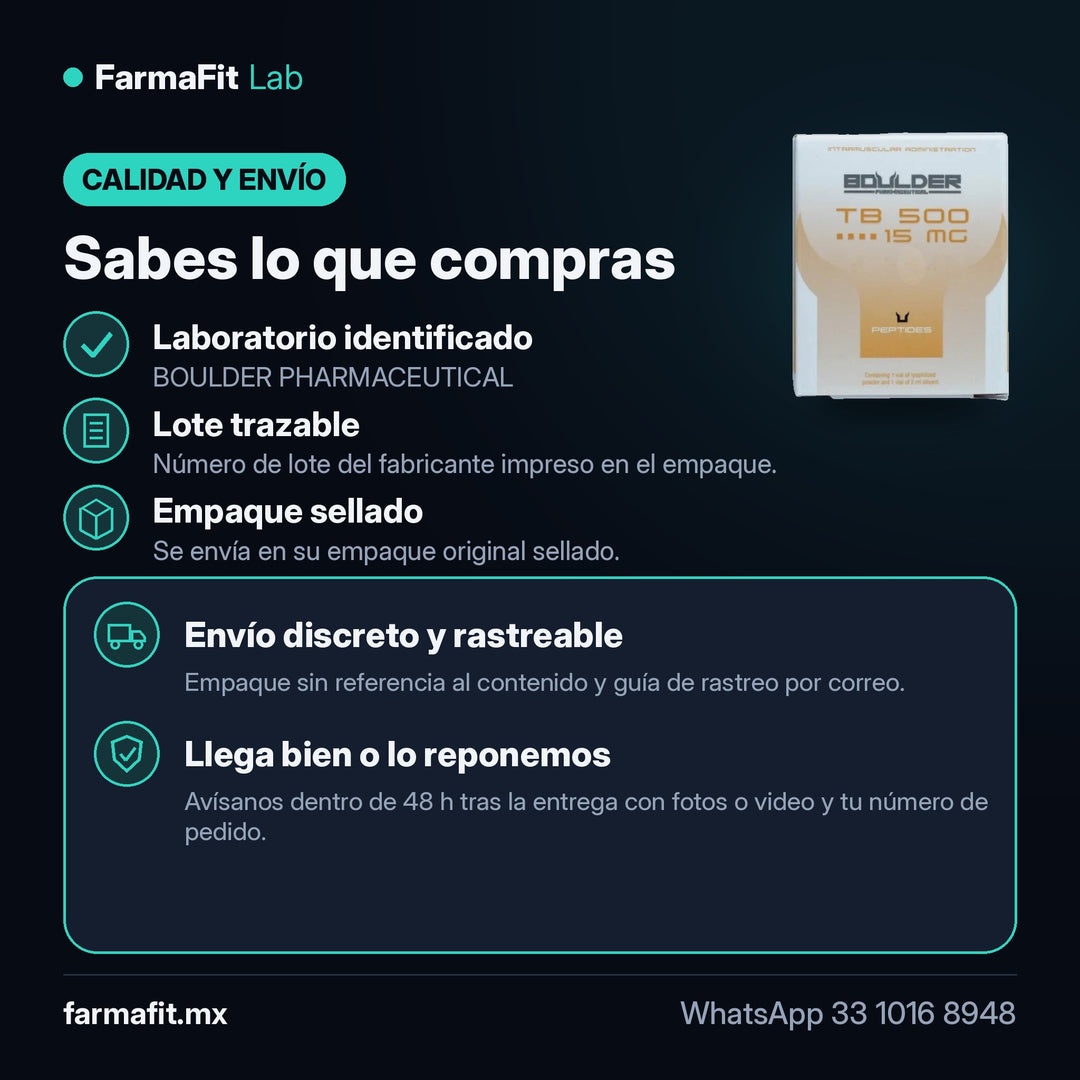Calidad y envío: TB-500 15 mg Péptido Vial - BOULDER PHARMACEUTICAL – FarmaFit