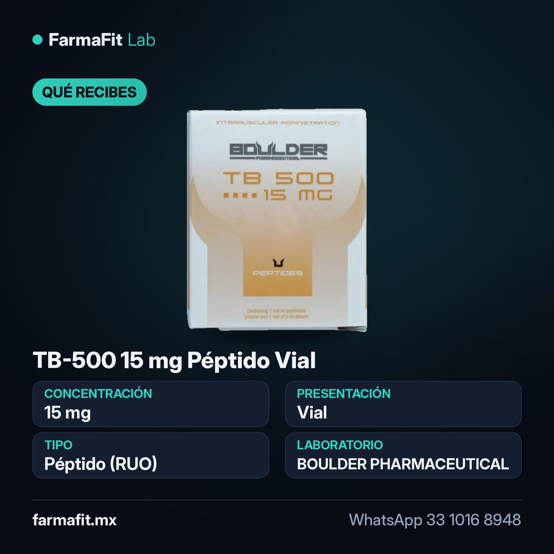 Qué recibes: TB-500 15 mg Péptido Vial - BOULDER PHARMACEUTICAL