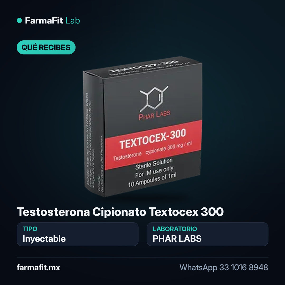 Qué recibes: Testosterona Cipionato Textocex 300 - PHAR LABS