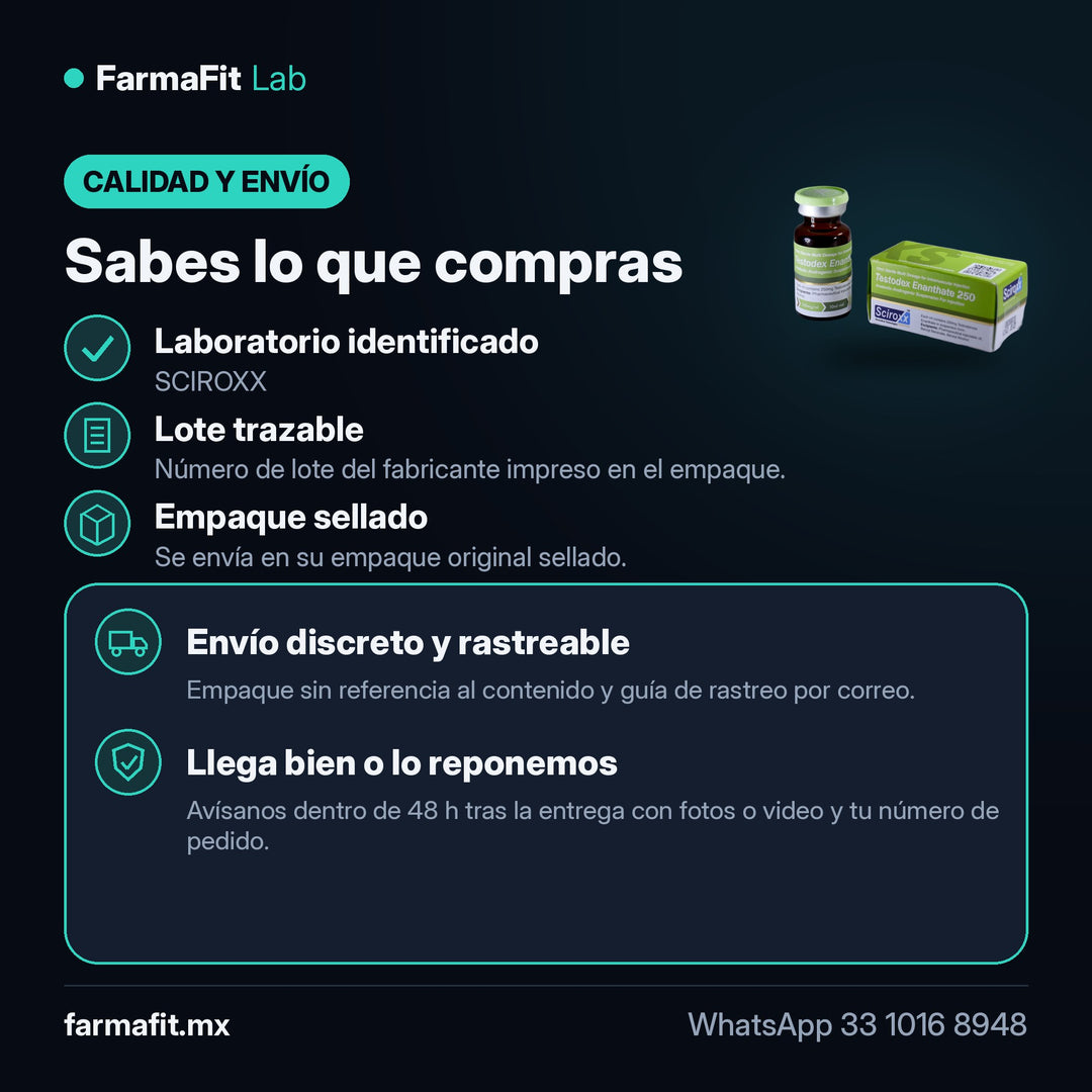 Calidad y envío: Testosterona Enantato 250 mg/ml Testodex Enantato Vial 10 ml - SCIROXX – FarmaFit