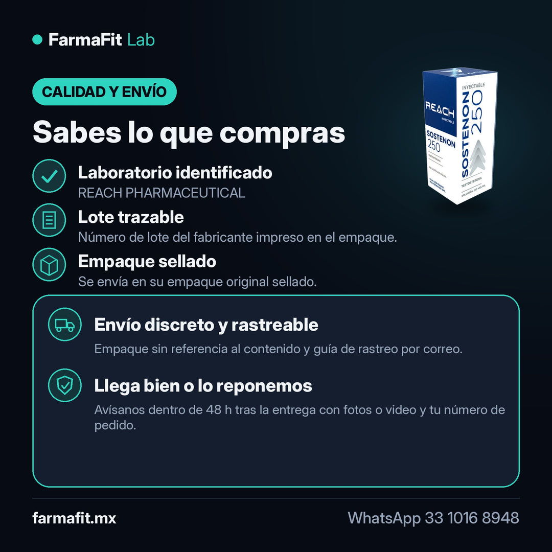 Calidad y envío: Testosterona Mix 4 Ésteres 250 mg/ml Sostenon 250 Vial 10 ml - REACH PHARMACEUTICAL – FarmaFit