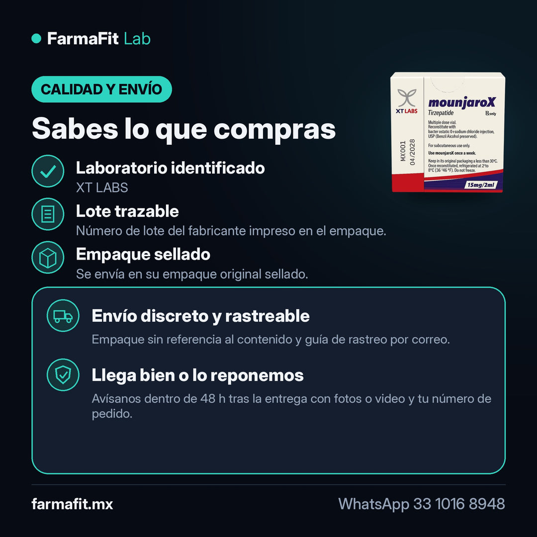 Calidad y envío: Tirzepatida 15mg/2ml Péptido GIP/GLP-1 Control de Peso - XT LABS – FarmaFit