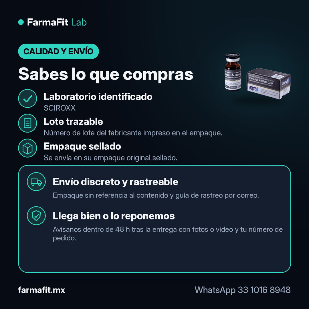 Calidad y envío: Trembolona Acetato 100 mg/ml Trenadex Acetato Vial 10 ml - SCIROXX – FarmaFit