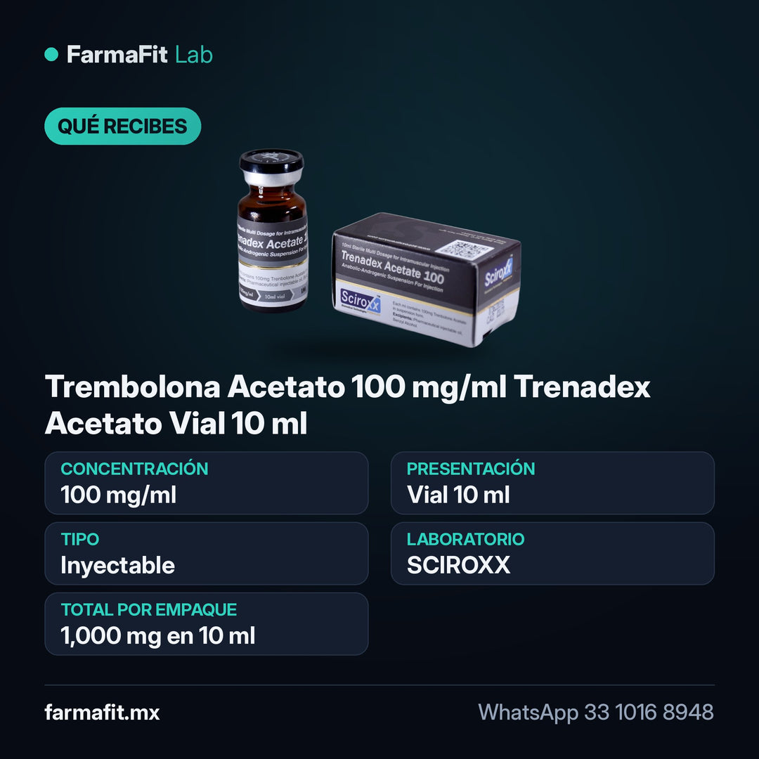 Qué recibes: Trembolona Acetato 100 mg/ml Trenadex Acetato Vial 10 ml - SCIROXX