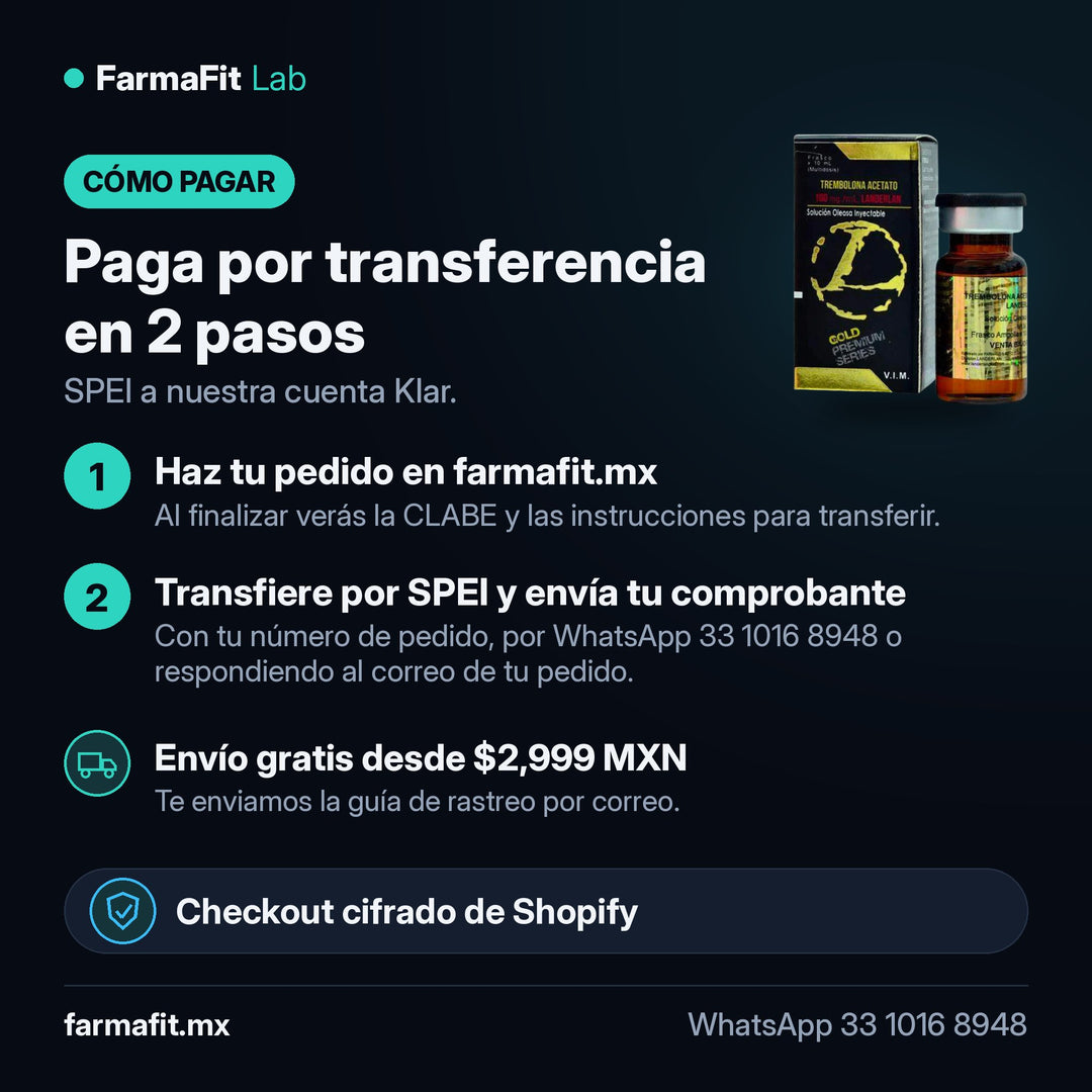 Cómo pagar por transferencia SPEI: Trembolona Acetato 100mg / 10ml - LANDERLAN – FarmaFit