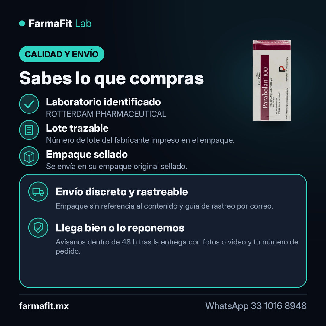 Calidad y envío: Trembolona Acetato 100mg Parabolan Vial 10ml - ROTTERDAM PHARMACEUTICAL – FarmaFit