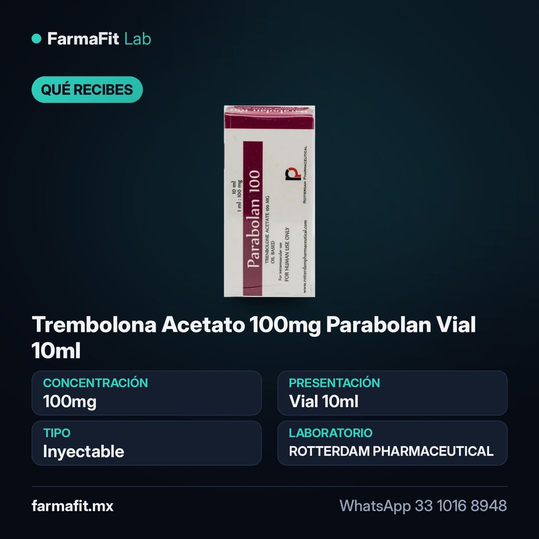Qué recibes: Trembolona Acetato 100mg Parabolan Vial 10ml - ROTTERDAM PHARMACEUTICAL