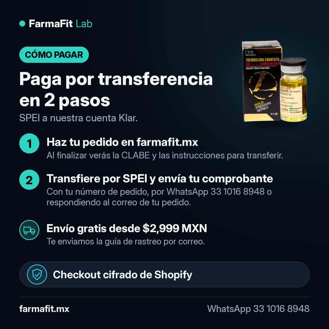 Cómo pagar por transferencia SPEI: Trembolona Enantato 200mg / 10ml - LANDERLAN – FarmaFit