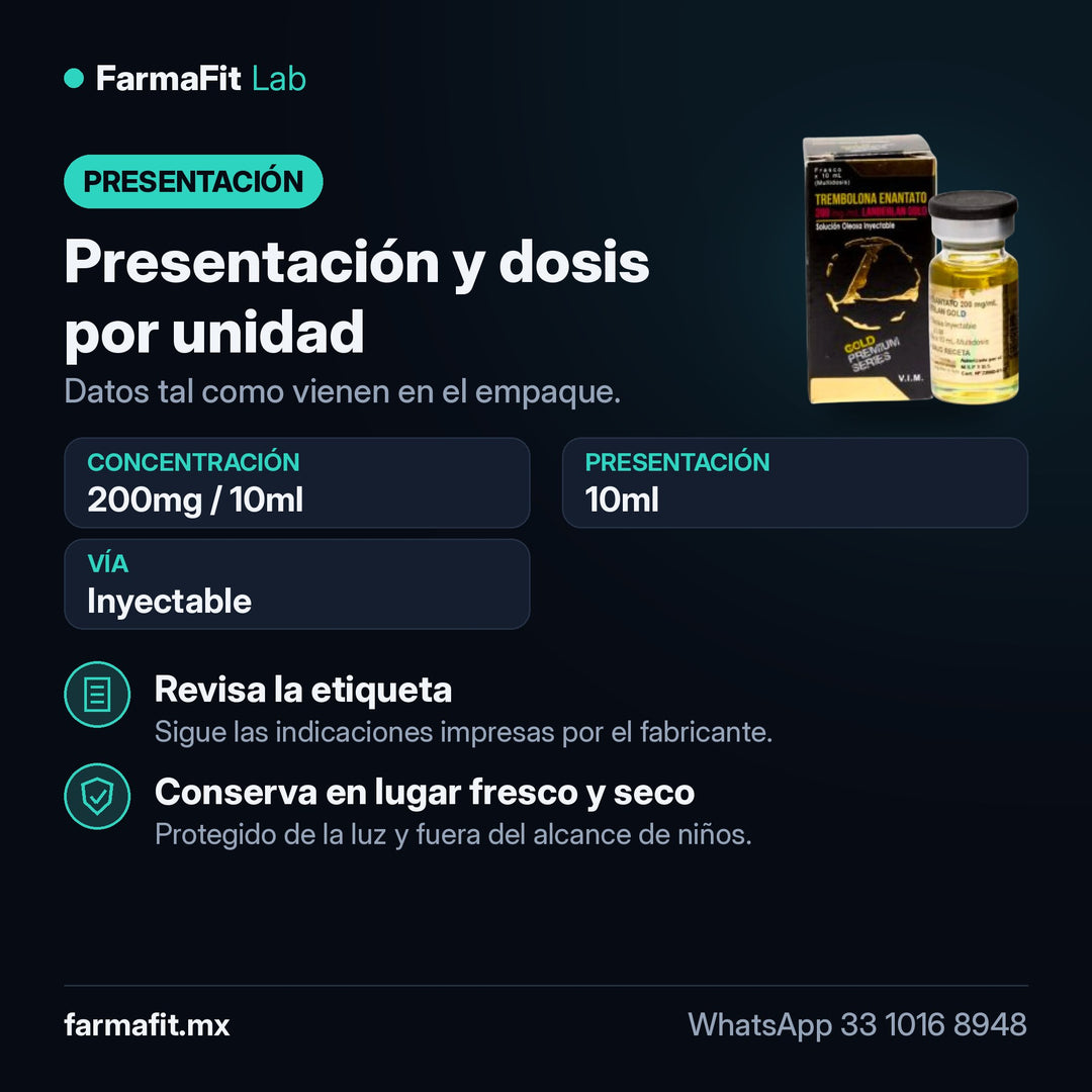 Presentación y dosis por unidad: Trembolona Enantato 200mg / 10ml - LANDERLAN