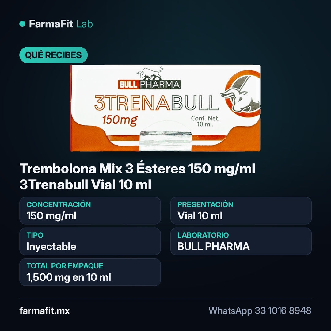 Qué recibes: Trembolona Mix 3 Ésteres 150 mg/ml 3Trenabull Vial 10 ml - BULL PHARMA