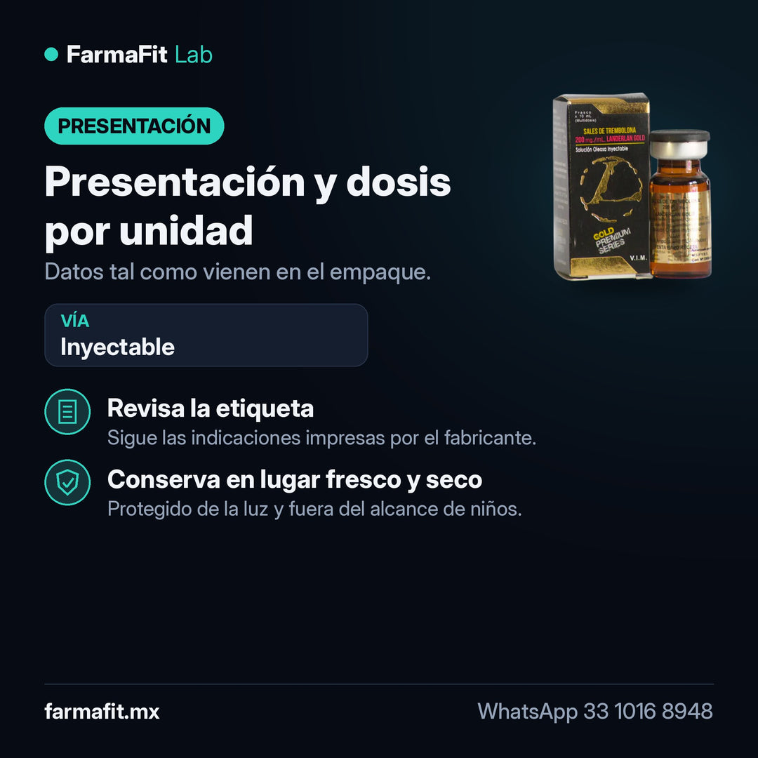 Presentación y dosis por unidad: Sales de Trembolona (Mezcla de Ésteres) - LANDERLAN