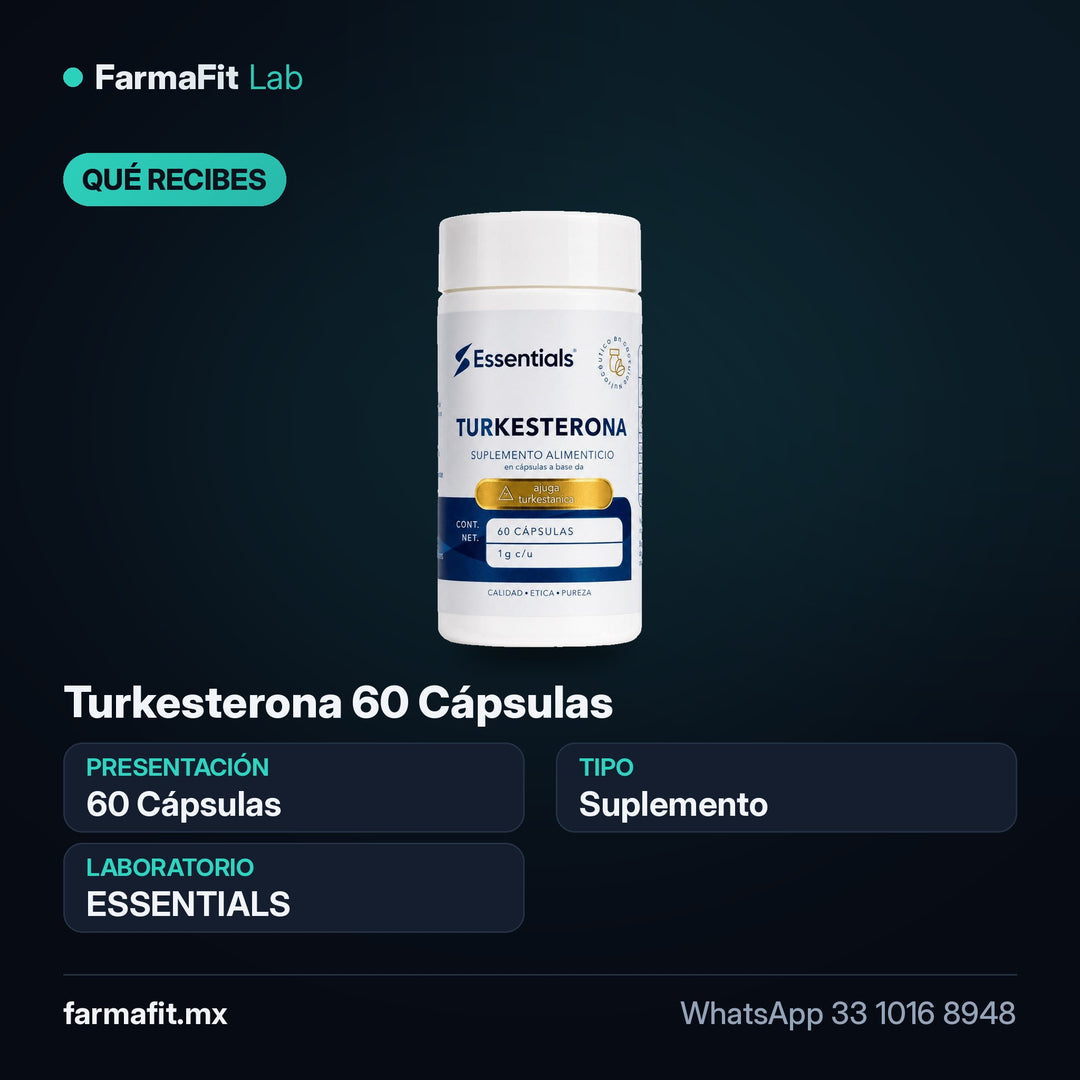 Qué recibes: Turkesterona 60 Cápsulas - ESSENTIALS