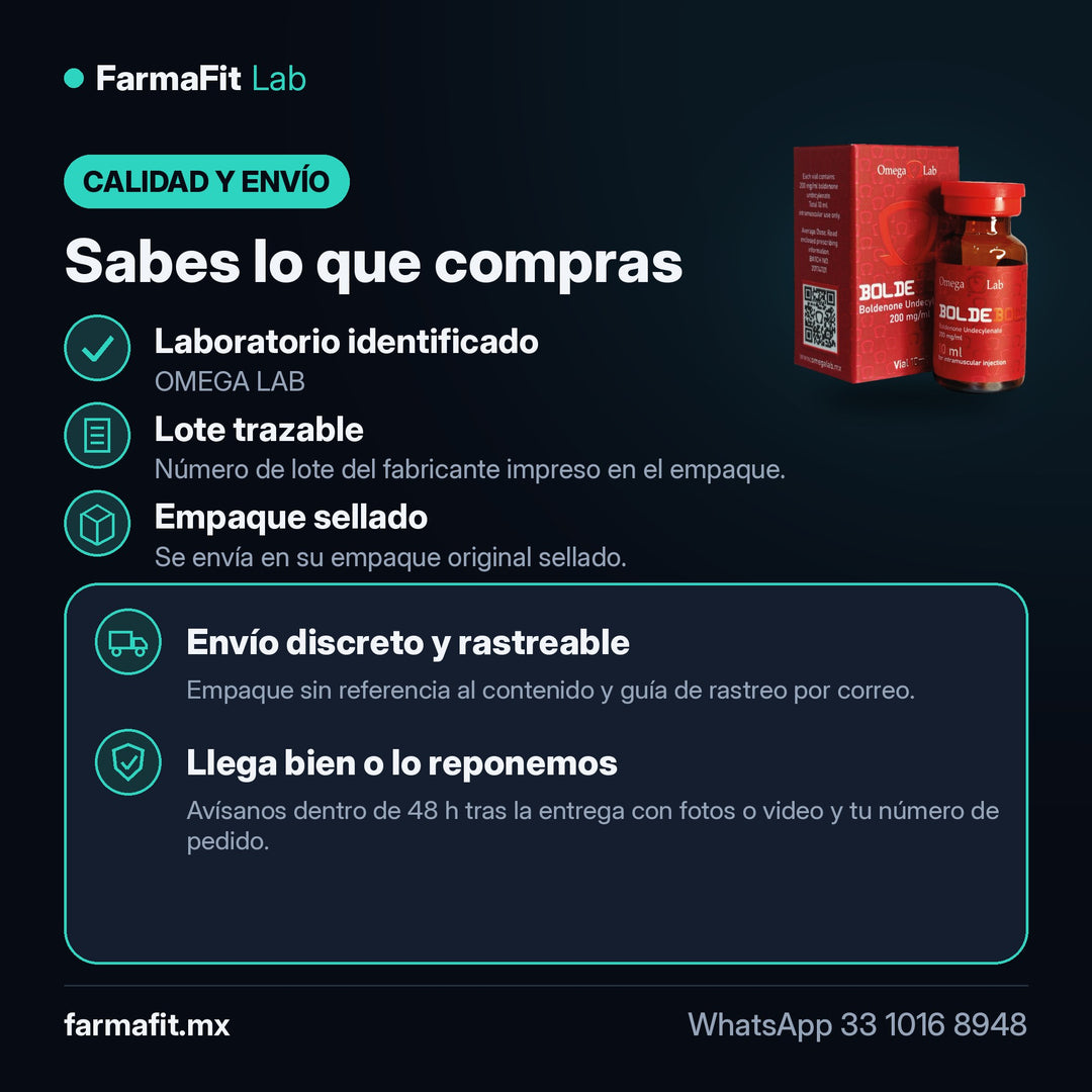 Calidad y envío: Undecilenato de Boldenona 200 mg/ml Boldebold 200 Vial 10 ml - OMEGA LAB – FarmaFit