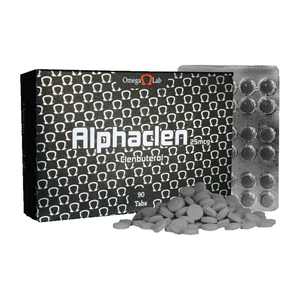 Clenbuterol 25 mcg Alphaclen 90 Tabletas - OMEGA LAB