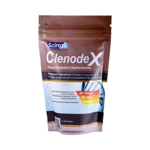Clenbuterol 40 mcg Clenodex 100 Tabletas - SCIROXX