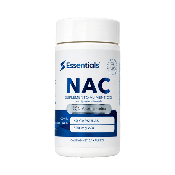NAC N-Acetil Cisteína 500mg 60 Cápsulas - ESSENTIALS