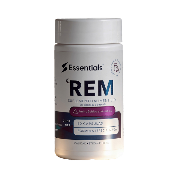 REM Melatonina + Magnesio + L-Teanina 60 Cápsulas - ESSENTIALS