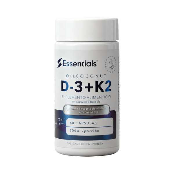 Vitamina D3 + K2 500UI 60 Cápsulas - ESSENTIALS