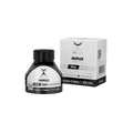 Una botella negra y una caja blanca de Oxiplex XT LABS de Get Fit México muestran su marca con elegancia. La botella, con su tapa negra, dice Tableta de 50 mg, 75 tabletas, similar a Anadrol 50. Ambas tienen códigos QR y están sobre un fondo simple, lo que resalta la presentación de este esteroide oral.